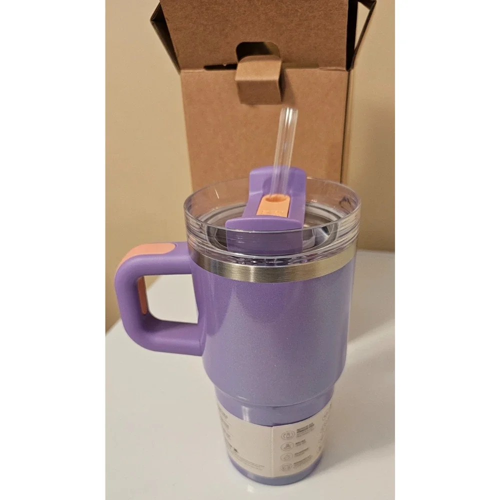 NEW! Stanley Quencher H2.0 Tumbler w Handle and Straw 20 oz | Periwinkle Shimmer